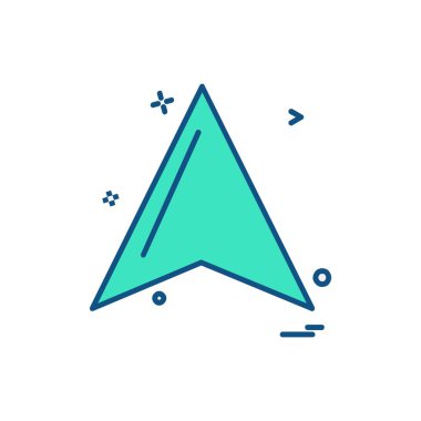 Yukarı ok simgesi tasarım vektörü