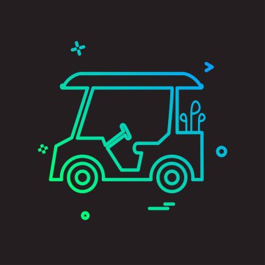 Golf simge tasarlamak vektör