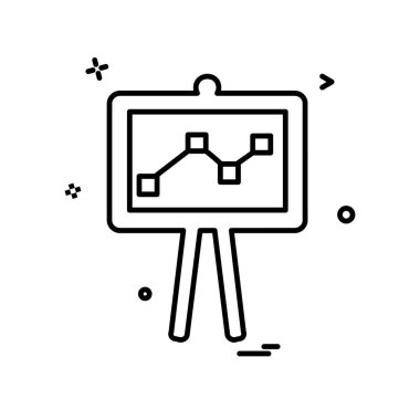 İş grafiği düz simge vektör çizim 