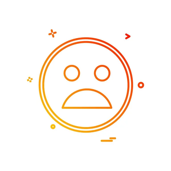 Vetor Design Ícones Emoji Triste —  Vetores de Stock