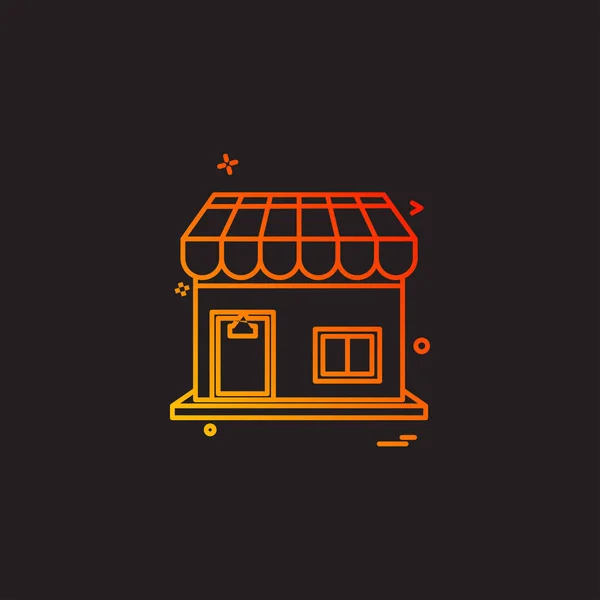 Diseño Iconos Tienda Ilustración Vectorial Colorido — Archivo Imágenes Vectoriales