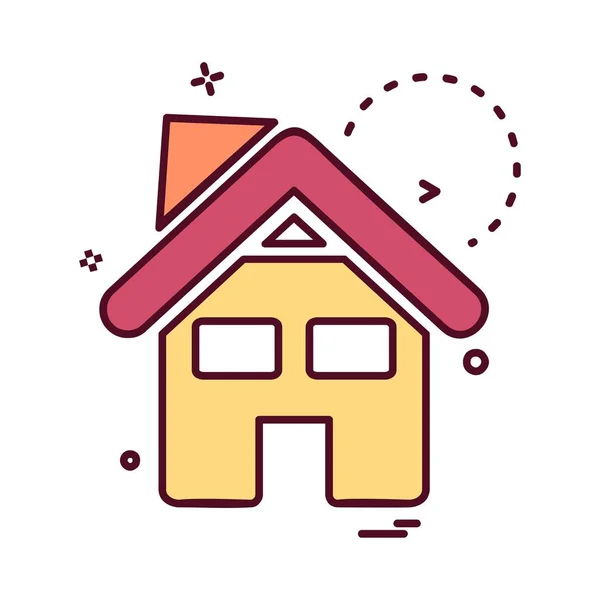 Icona Immobiliare Disegno Vettoriale Illustrazione — Vettoriale Stock
