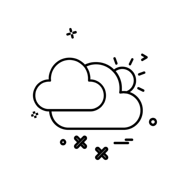 Clima Icono Diseño Vector — Vector de stock