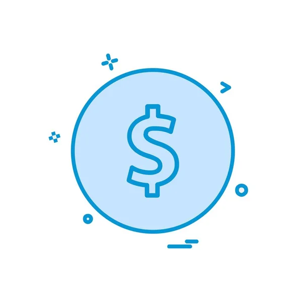 Dólar Icono Diseño Vector Ilustración — Vector de stock