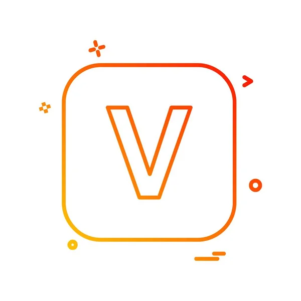 Alfabeti Inglesi Icon Design Vector — Vettoriale Stock