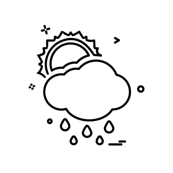 Wolke Icon Design Bunte Vektorillustration — Stockvektor