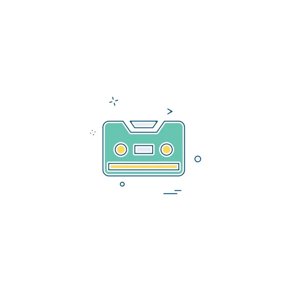 Cassette Icono Diseño Vector — Vector de stock