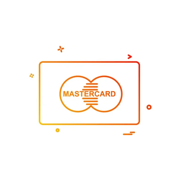Master Card Ikony Designu Vektor — Stockový vektor