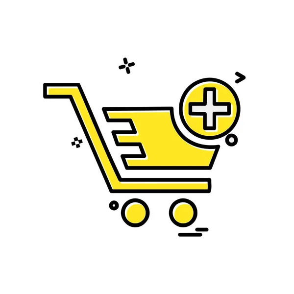 Cart Icon Design Colorful Vector Illustration — Stock Vector