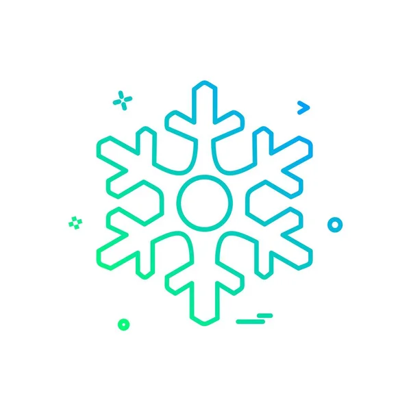 Christmas Snowflakes Icon Design Vector — Stock Vector