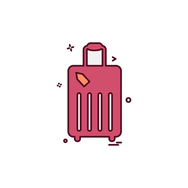 Borsa Viaggio Icon Design Vector — Vettoriale Stock