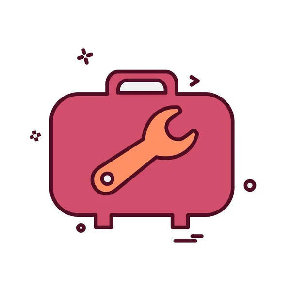 Briefcase Icon Design Vector Illustration — Stock Vector