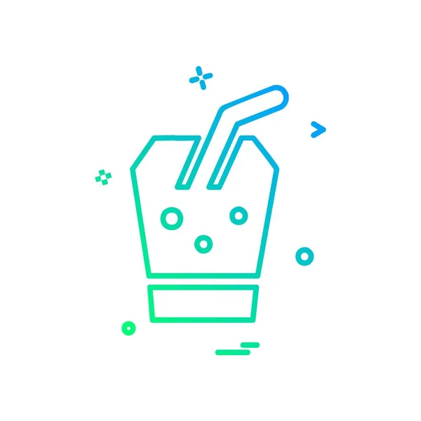 Drink Icon Design Bunte Vektorillustration — Stockvektor