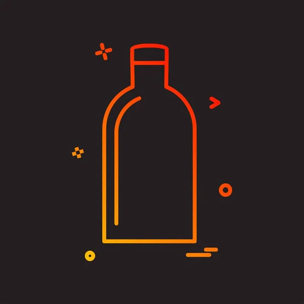 Diseño Icono Botella Ilustración Vector Colorido — Vector de stock