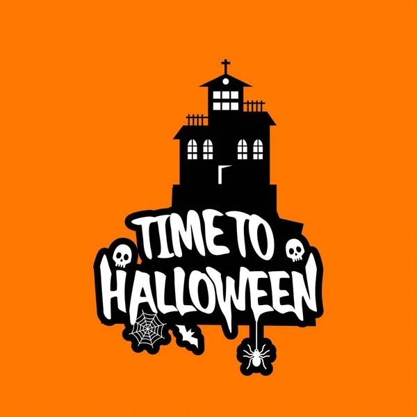 Diseño Halloween Con Tipografía Vector Fondo Luz — Archivo Imágenes Vectoriales