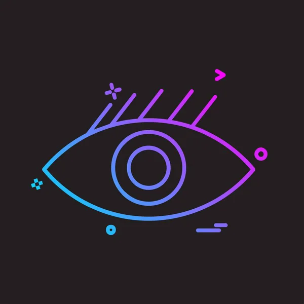 Eye Icon Design Vector — Stock Vector