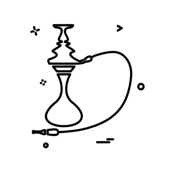 Hookah Icon Design Vector — Stock Vector