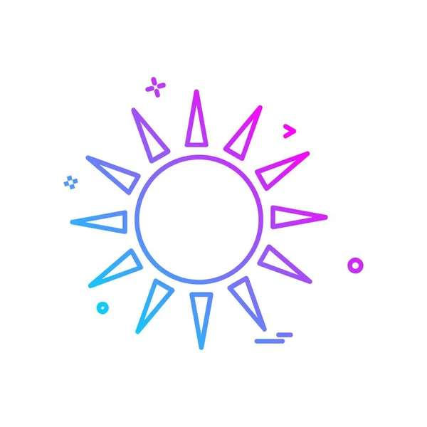 Sonne Icon Design Bunte Vektorillustration — Stockvektor