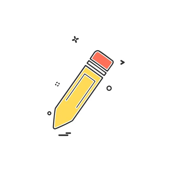 Penna Ikon Design Vektorillustration — Stock vektor