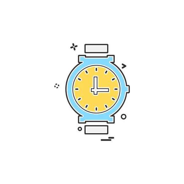 Horloge Pictogram Ontwerp Vector — Stockvector