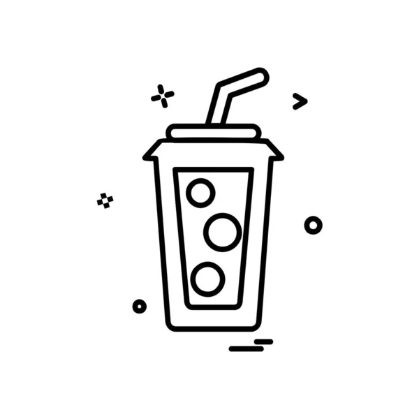 Drink Icon Design Bunte Vektorillustration — Stockvektor