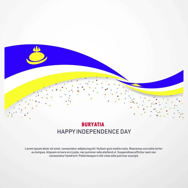 Buryatia Mutlu Bağımsızlık Günü Arka Plan — Stok Vektör