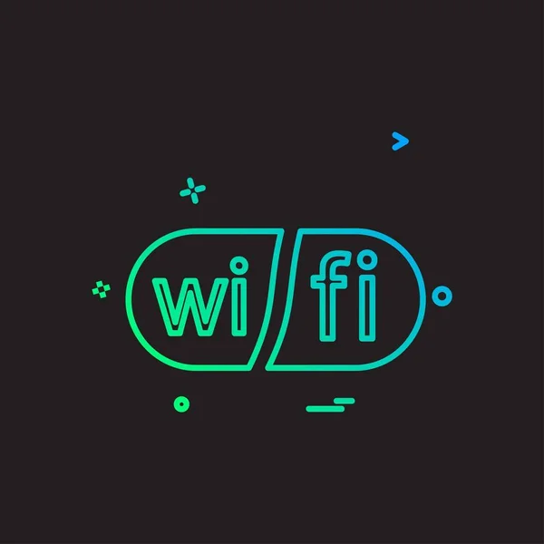 Вектор Дизайна Значков Wifi — стоковый вектор