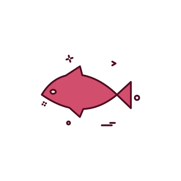 물고기 아이콘 디자인 — 스톡 벡터