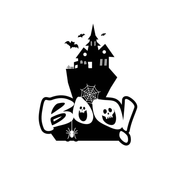 Boo Tipografía Diseño Vector — Archivo Imágenes Vectoriales