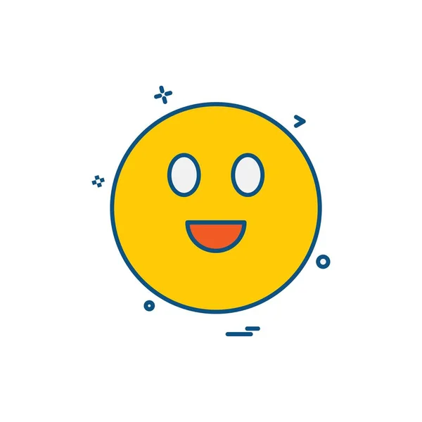 Emoji Icon Design Bunte Vektorillustration — Stockvektor