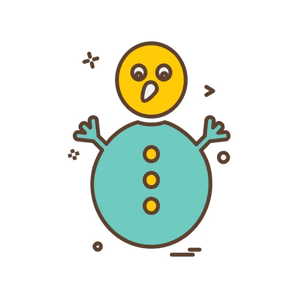 Vector Diseño Icono Muñeco Nieve — Vector de stock