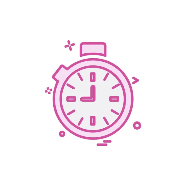Icône Horloge Vecteur Conception — Image vectorielle