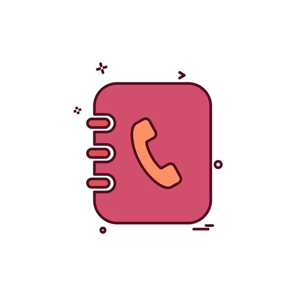 Contact List Icon Design Vector — Stock Vector