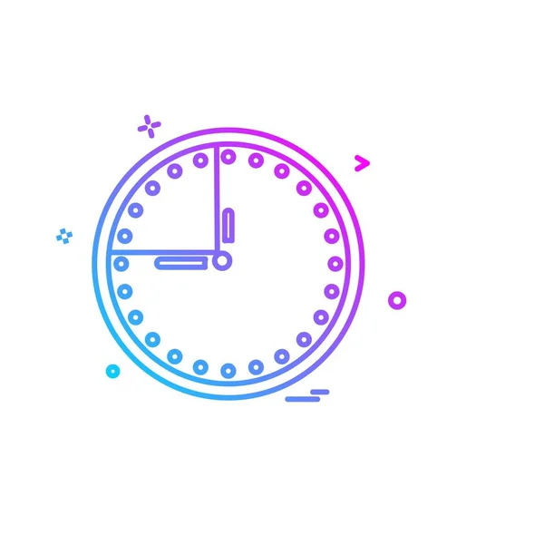 Relógio Ícone Vetor Design — Vetor de Stock