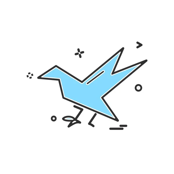 Ikona Designu Pták Barevné Vektorové Ilustrace — Stockový vektor