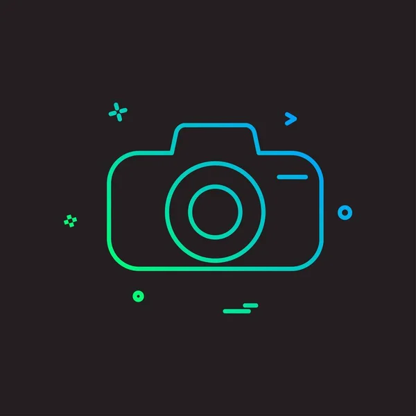 Camera Icon Design Vector — Stock Vector