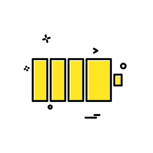 Design Vektor Für Batterie Symbole — Stockvektor