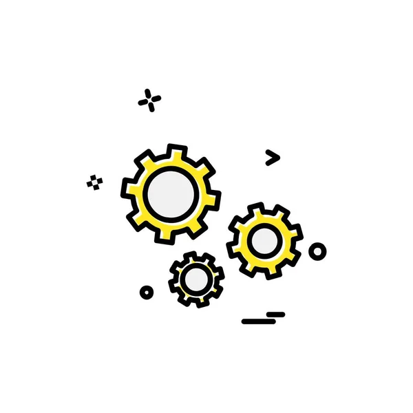 Setting Gear Icon Design Vector Illustration — Stock Vector