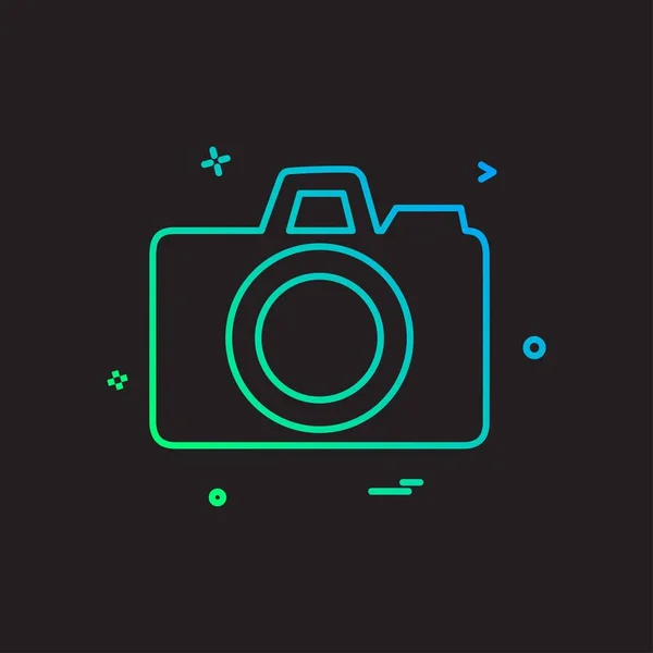 Camera Icon Design Vector — Stock Vector