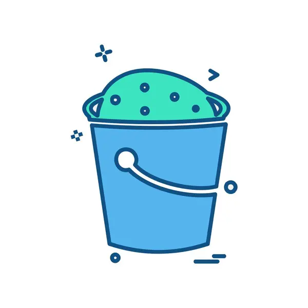 Cubo Icono Diseño Vector Ilustración — Vector de stock