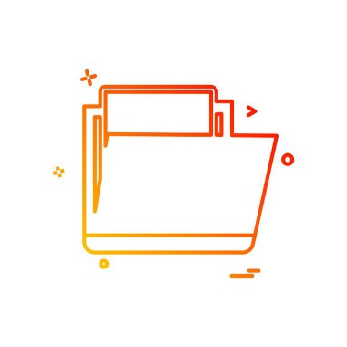 Klasör simge tasarlamak vektör