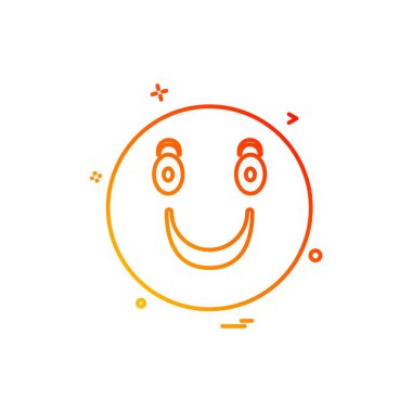 Emoji simgesi tasarım, vektör çizim