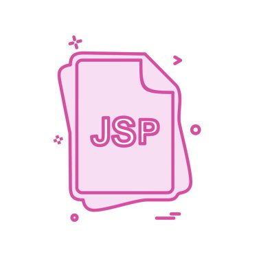 JSP dosyası türü simge tasarlamak vektör 