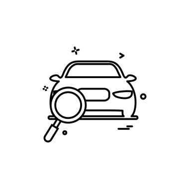 Araba atölyesi simge tasarım vektörü 