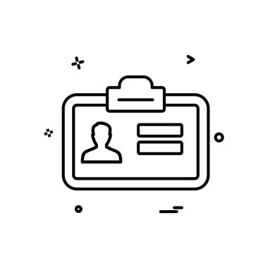 Kimlik kartı simge tasarlamak vektör 