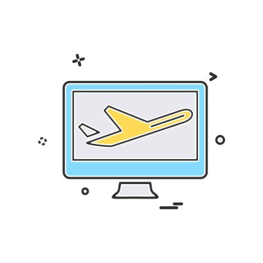 Uçak simgesi tasarım vektörü