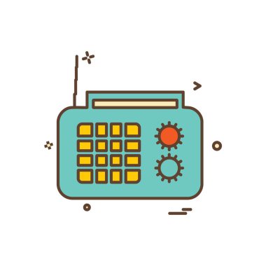 Radyo simge tasarlamak vektör