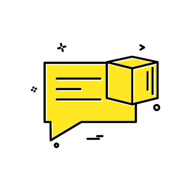 Sohbet simgesi tasarım vektörü