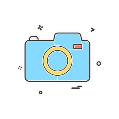 Kamera simgesi tasarım vektörü