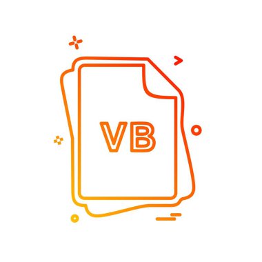 Vb dosya türü simge tasarlamak vektör